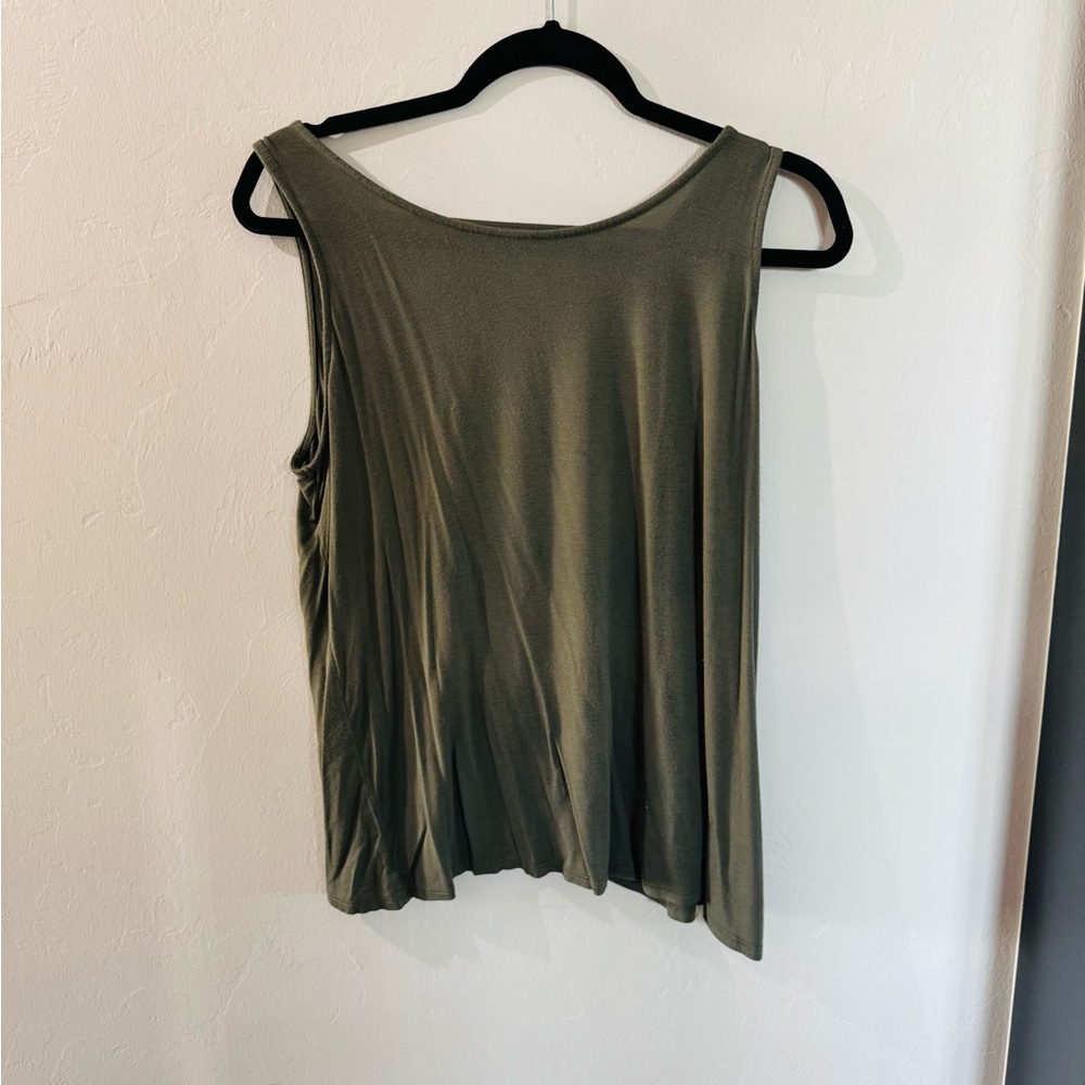 Olive Green Sleeveless Top